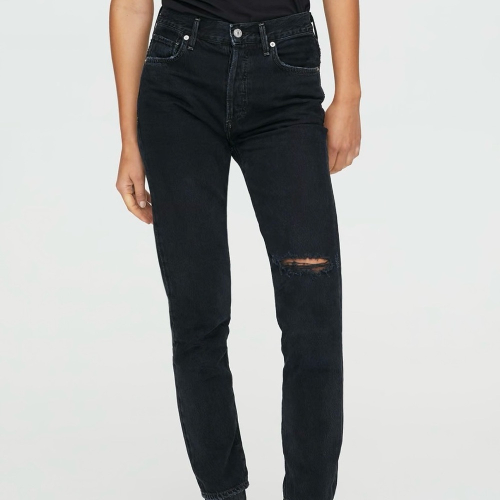 Citizens Of Humanity Denim - Liya - Womens High Rise Classic Fit Crop Jeans - 28